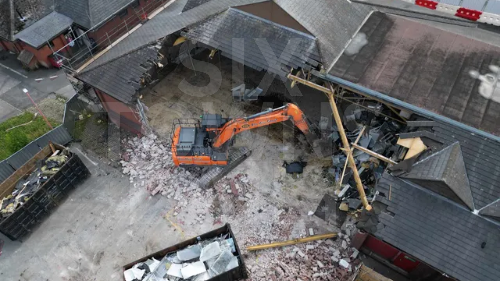 Demolition work in Hanley