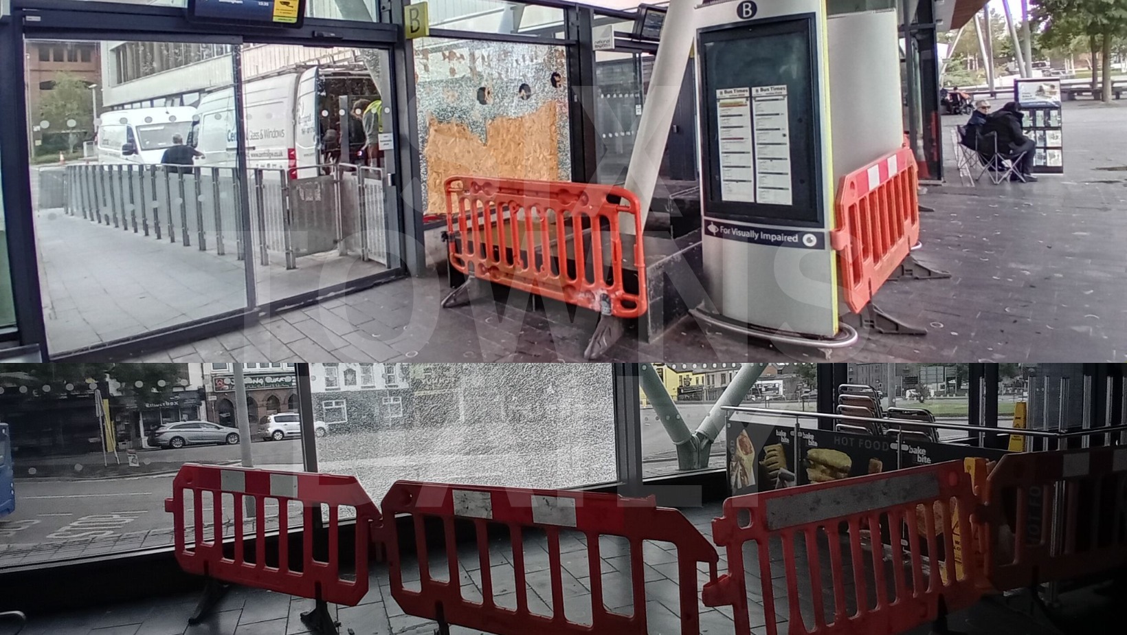Hanley Bus Station Damage