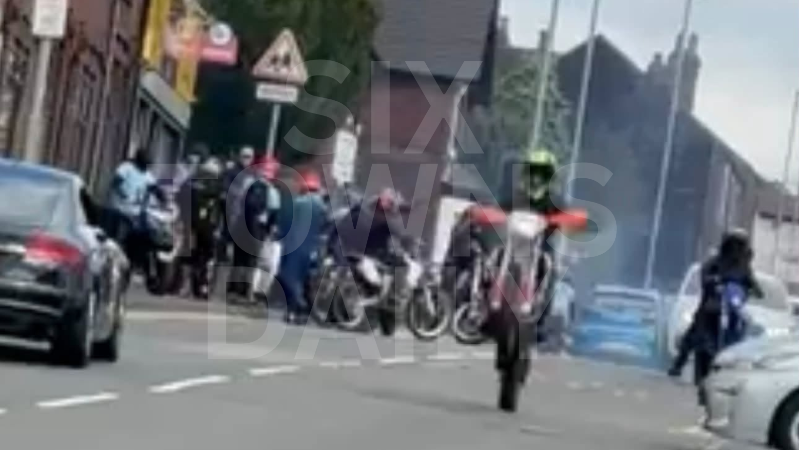 Rouge Bikers Descend on Stoke on Trent Road